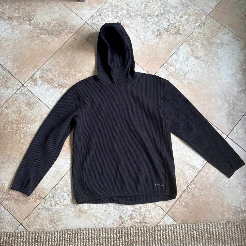 Snow Peak Dry Waffle Hoodie Black Japan Snow Peak Size M